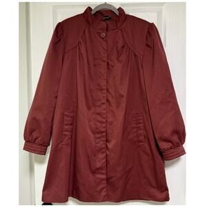 Fleet Street Women's Button Front Zip Out Liner Coat Jacket Size 18